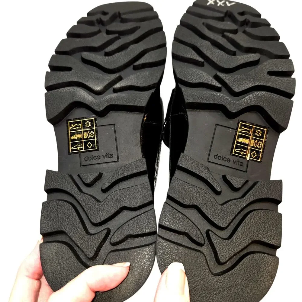 NWOT Dolce Vita Boy's 6 Dress Shoes Black Loafer Slip-on New